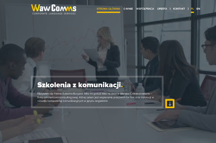 Zrzut ekranu strony wawcomms.pl