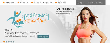 Zrzut ekranu strony sportowcydzieciom.pl
