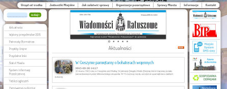 Zrzut ekranu strony um.cieszyn.pl