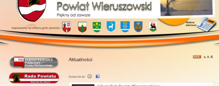 Zrzut ekranu strony powiat-wieruszowski.pl