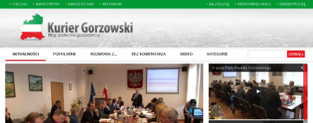 Zrzut ekranu strony kuriergorzowski.pl