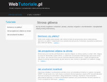 Zrzut ekranu strony webtutoriale.pl
